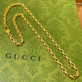 Gucci Gold Chain Necklace Bold Link - Luxurious Style