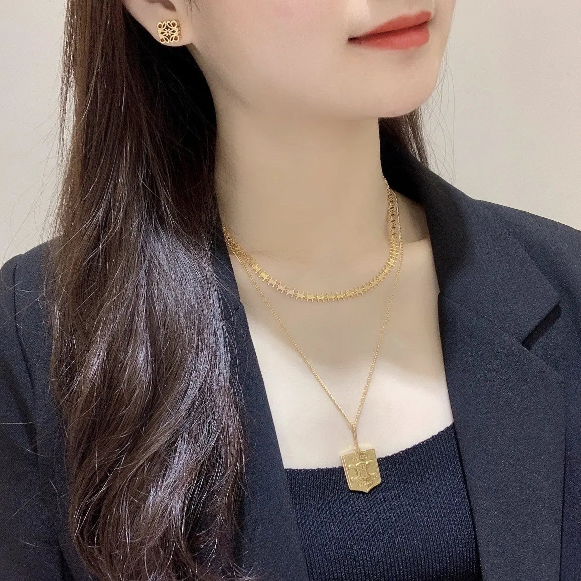 Celine Gold Star Chain Necklace designer - Celine Gold Star Chain