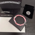 Chrome Hearts Pink Jade Bracelet - Premium Quality