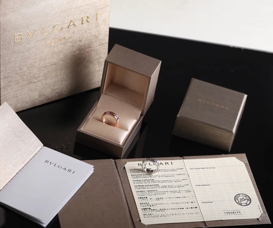 Bvlgari Silver Allegra Amethyst Ring - Luxury Gemstone