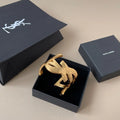 tone hammered Saint Laurent Gold Cuff - Saint Laurent Gold-Tone