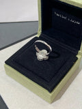 Van Cleef Turquoise Clover Ring - Silver Band
