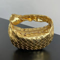 Bottega Veneta Gold Knot Bag - Bottega Veneta Gold Metallic Knot Bag