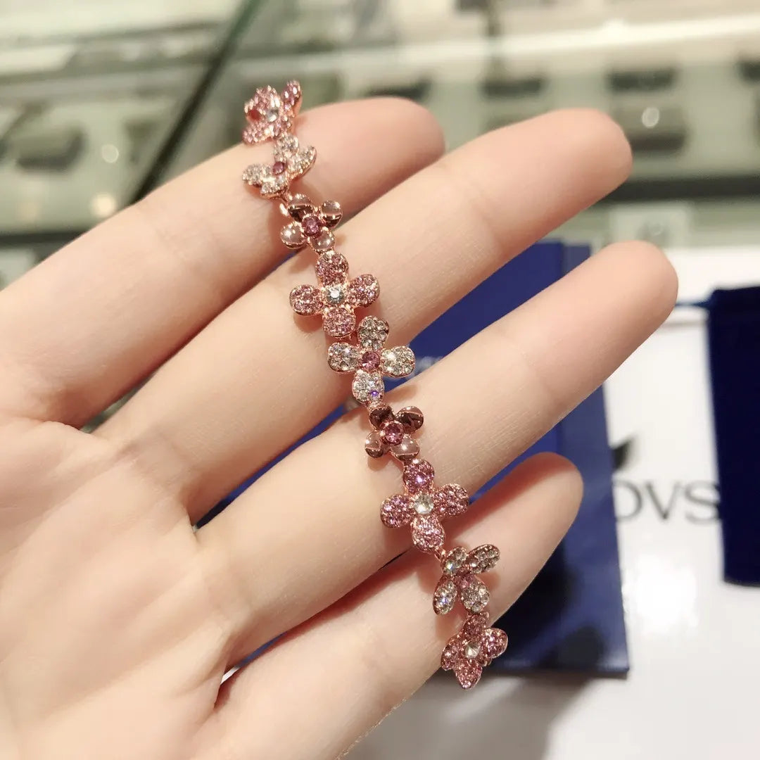 Rose Gold Flower Bracelet - Premium Quality
