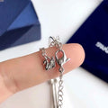 crystal Swarovski Silver Swan Pendant - Swarovski Silver Swan Pendant
