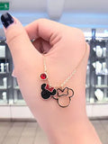 Swarovski Rose Gold Minnie Mouse Necklace - Crystal Accents