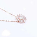 Swarovski Rose Gold Sunflower Necklace - Crystal Pendant