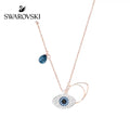 Swarovski Rose Gold Evil Eye Necklace - Crystal Accents