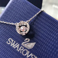 Swarovski Silver Circle Crystal Pendant - Timeless Elegance