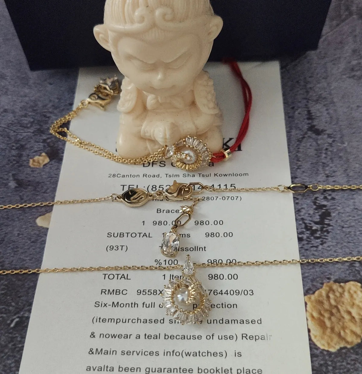 Swarovski Gold Pearl Teardrop Necklace - Swarovski Gold Pearl Teardrop