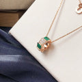 Bvlgari Rose Gold Malachite Necklace - Diamond Accents