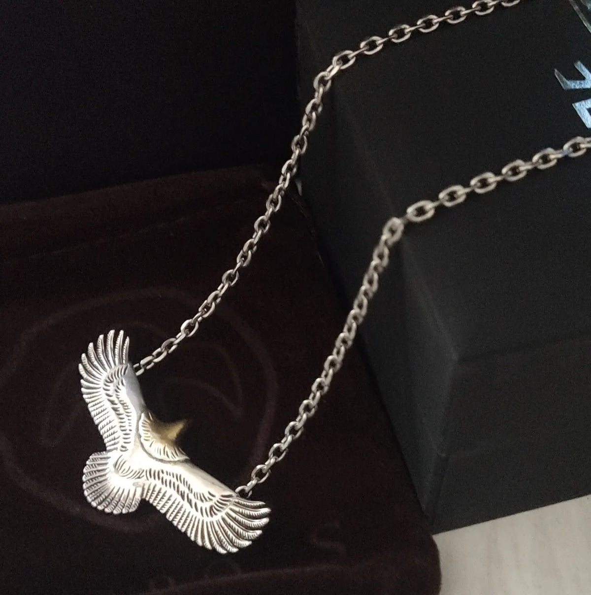 First Arrows Silver Eagle Pendant Necklace - Authentic Design