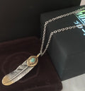 Taro Washimi Feather Necklace - Taro Washimi Silver & Gold Feather