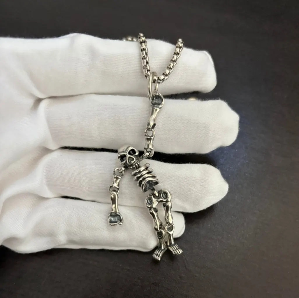 Chrome Hearts Skeleton Pendant - Chrome Hearts Silver Skeleton Pendant