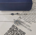 Swarovski Blue Crystal Bloom Necklace - Swarovski Silver Blue Crystal
