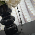 Louis Vuitton Black Pearl Chain Necklace - Gunmetal Finish