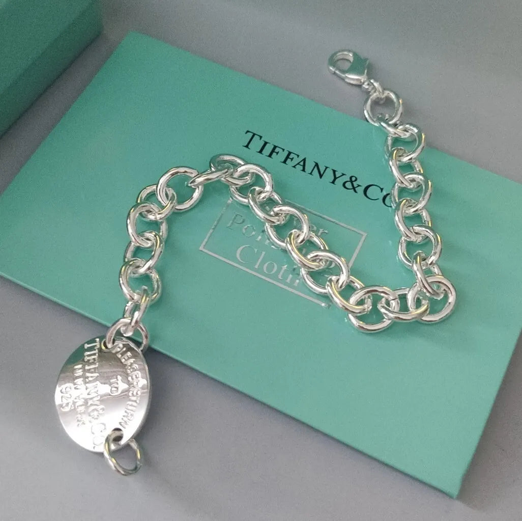 Tiffany & Co. Inspired Premium Silver Charm Bracelet