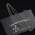 Chrome Hearts Fleur Cross Necklace - Chrome Hearts Sterling Silver