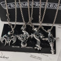 gothic Chrome Hearts Silver Dragon Pendant - Chrome Hearts Silver