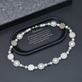 LV Silver Pearl Flower Necklace - Elegant Design