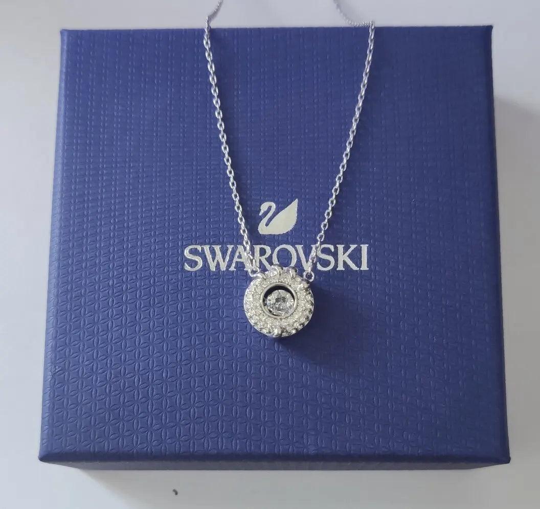 Swarovski Silver Dance Necklace - Swarovski Silver Sparkling Dance