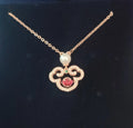 Swarovski Rose Gold Mickey Charm Necklace - Pink Crystal