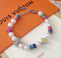 Pearl & LV Charm Bracelet - Premium Quality