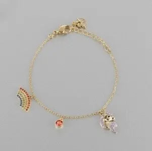 Rainbow Unicorn Charm Bracelet - Premium Quality