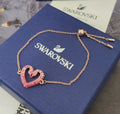 Swarovski Rose Gold Heart Bracelet - Premium Quality