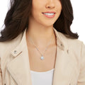 Swarovski Silver Swan Pendant Necklace - Crystal Accents