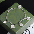 Gucci Charm Bracelet - Premium Silver Finish