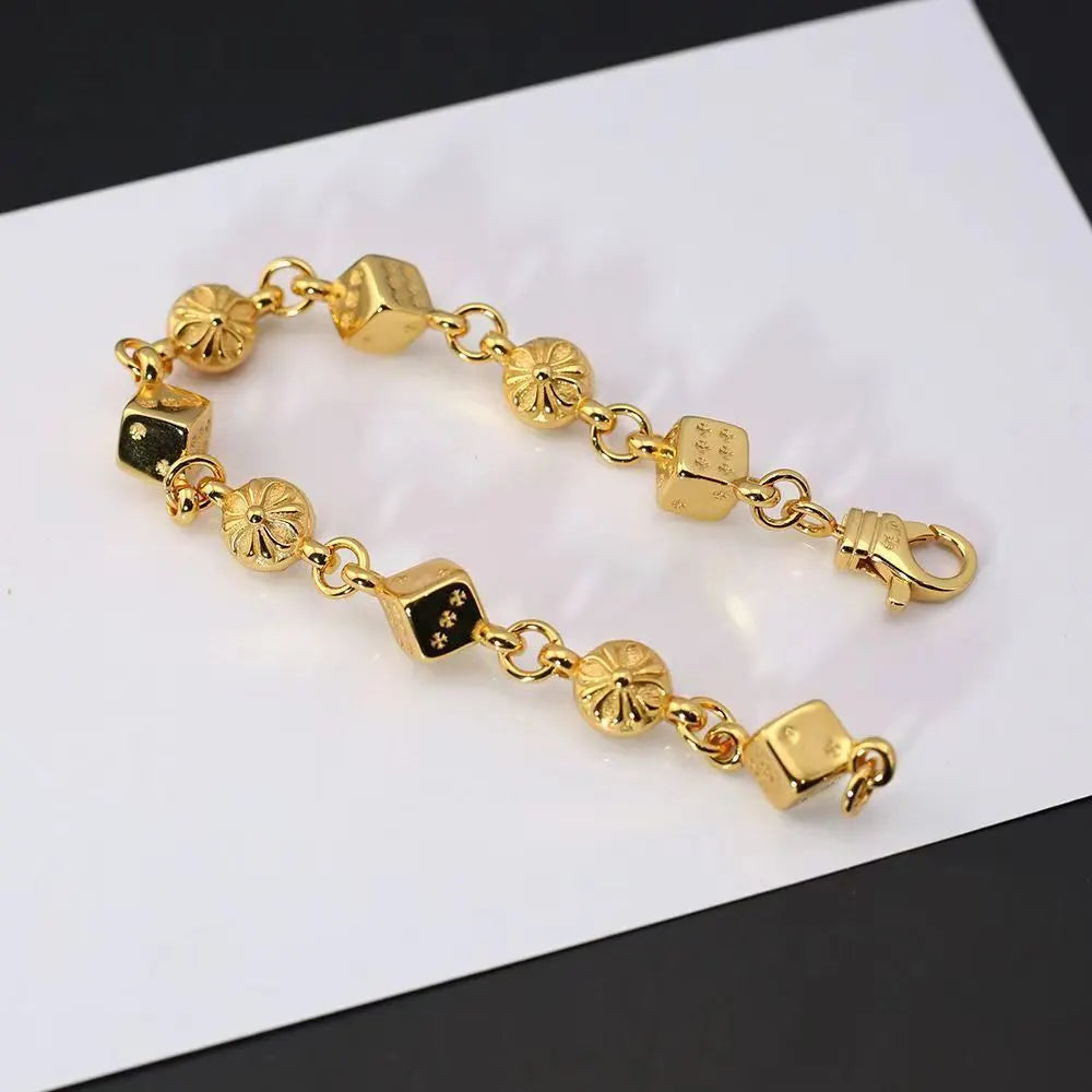 Golden Dice Premium Bracelet - Luxury & Style
