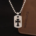 Chrome Hearts Dog Tag - Chrome Hearts Silver Cutout Cross Dog Tag