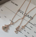 Bvlgari Rose Gold Divas' Dream Malachite Necklace