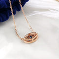 VAROVSI Rose Gold Evil Eye Necklace - Crystal Accent