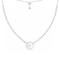 LV Silver Mother-of-Pearl Star Necklace - Dainty Design