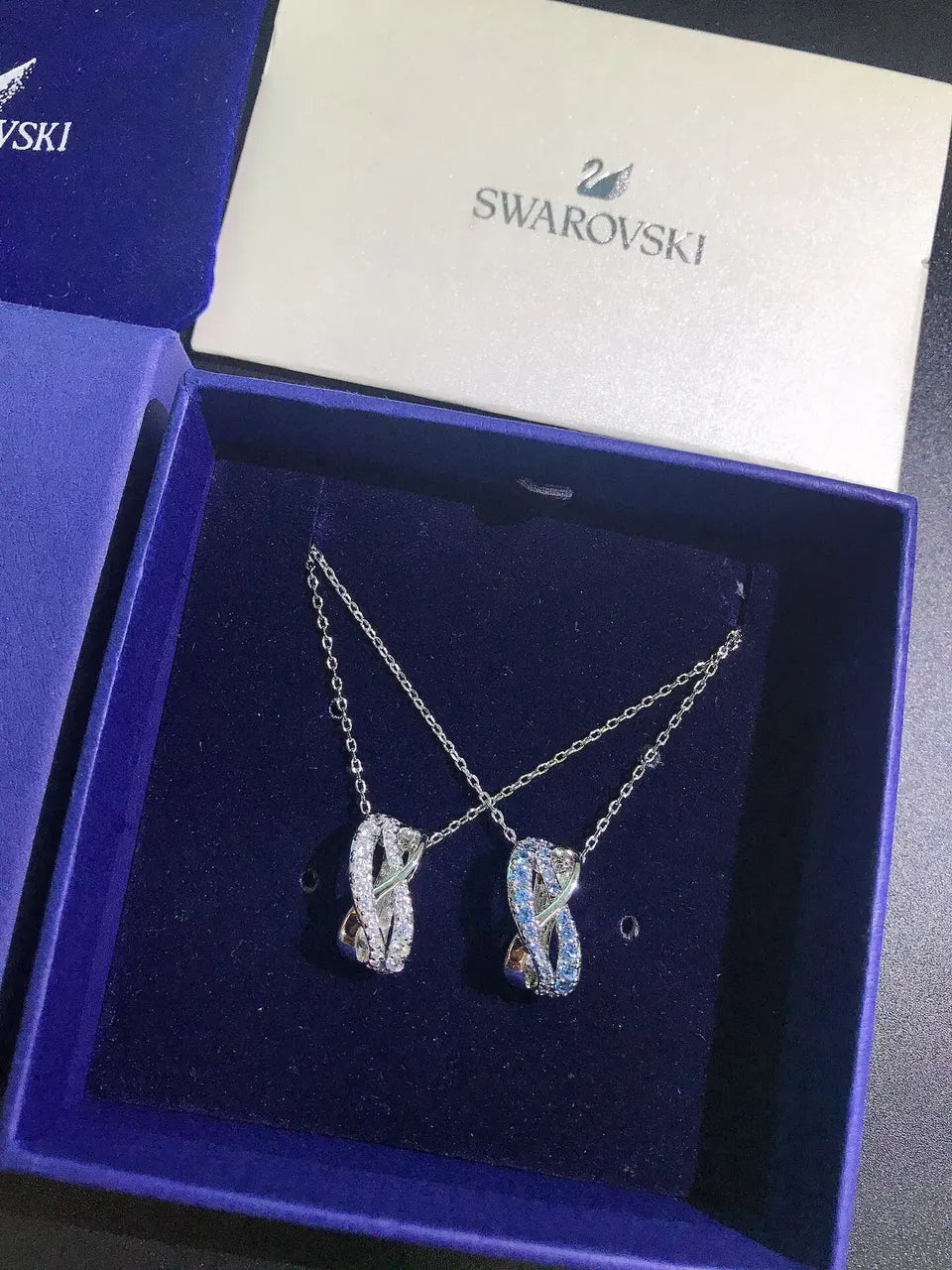 Swarovski Infinity Silver Necklace - Crystal Accent