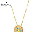 Swarovski Gold Rainbow Crystal Pendant - Whimsical Charm