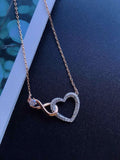 Swarovski Rose Gold Heart - Swarovski Rose Gold Infinity Heart