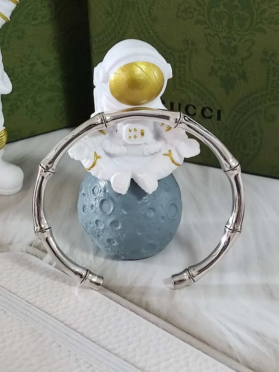 Silver Bamboo Bangle - Premium Quality Bracelet
