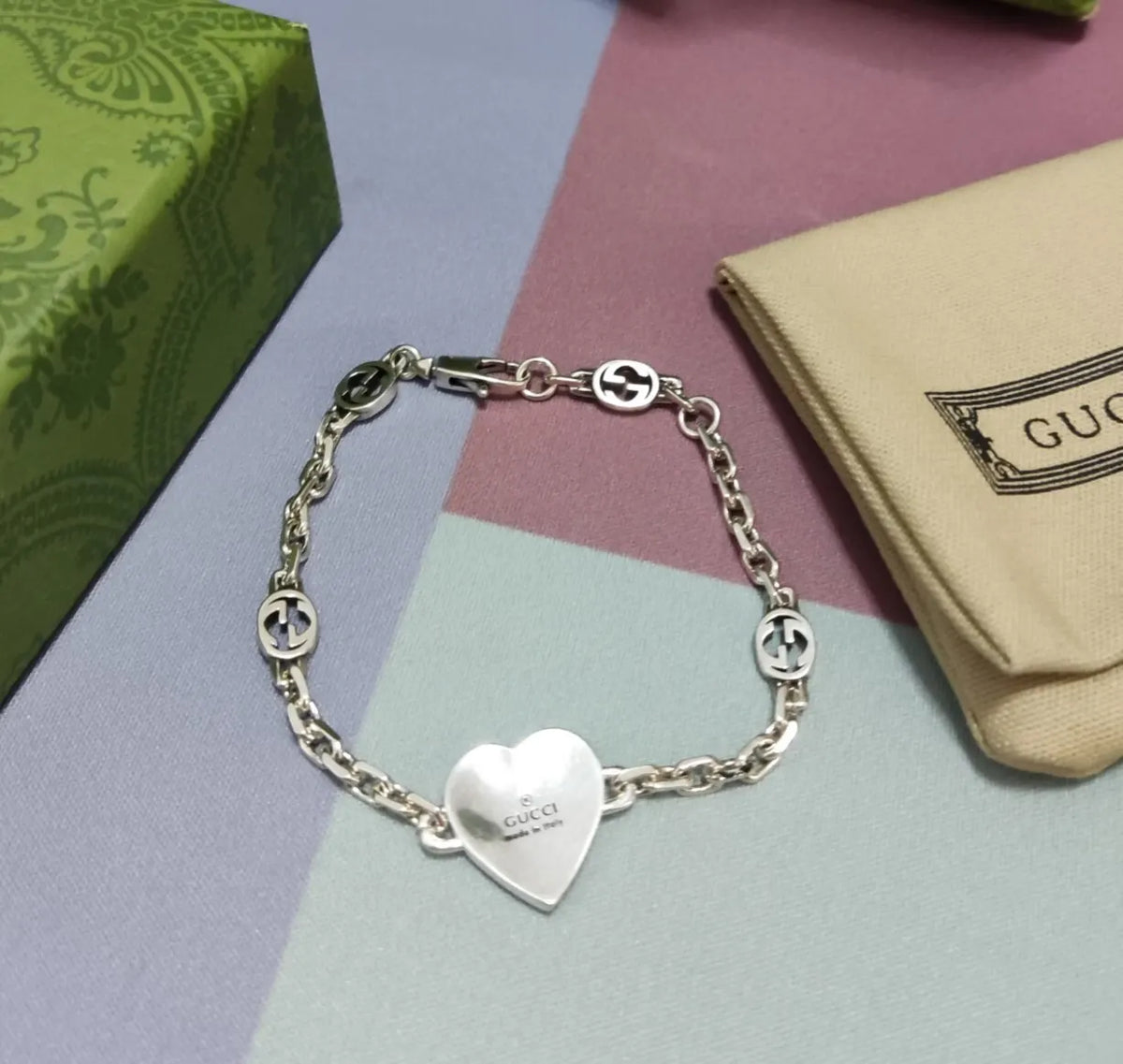 Gucci Heart Charm Bracelet