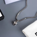 Gucci Silver Ghost Pendant Necklace - Box Chain