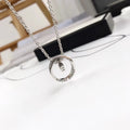 Gucci Silver Circle Logo Necklace - Modern Elegance