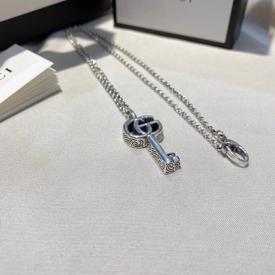 sterling Gucci Silver Key Necklace - Gucci Sterling Silver Key Pendant