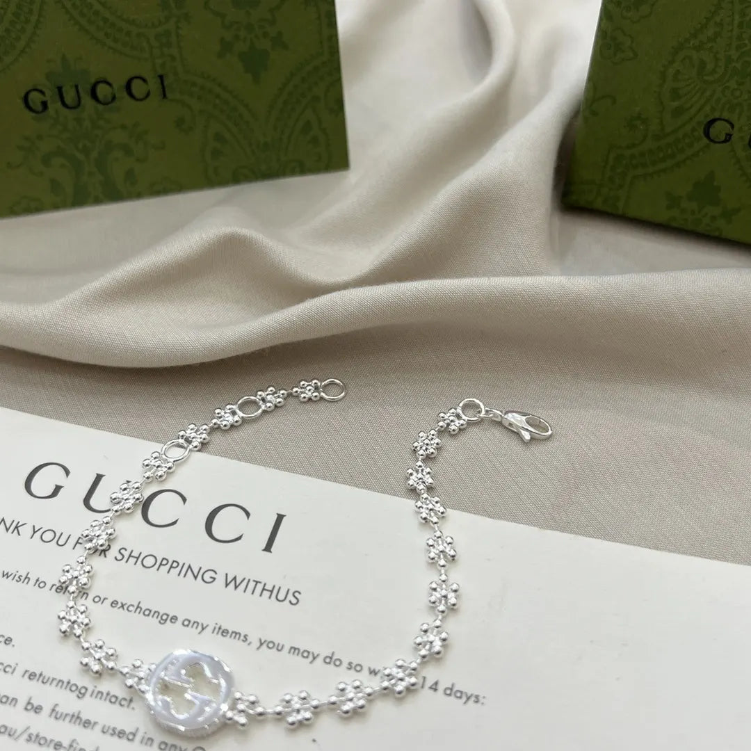 Gucci Silver Flower Bracelet - Premium Quality