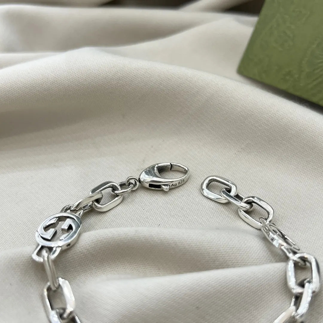 Gucci Interlocking G Silver Bracelet - Premium Quality