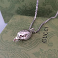 Gucci Silver Eagle Pendant Necklace - Bold Design