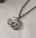 Gucci Silver Snake GG Necklace - Gucci Silver Snake GG Logo Necklace