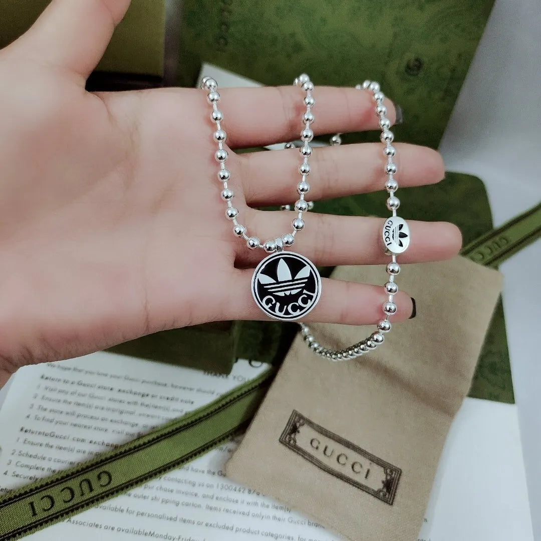 Gucci Adidas Silver Necklace - Gucci x Adidas Silver Ball Chain