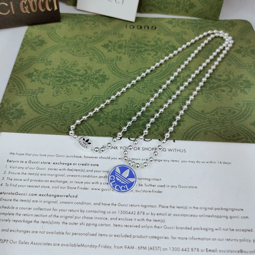 Gucci Adidas Silver Bead Necklace - Gucci x Adidas Silver Bead